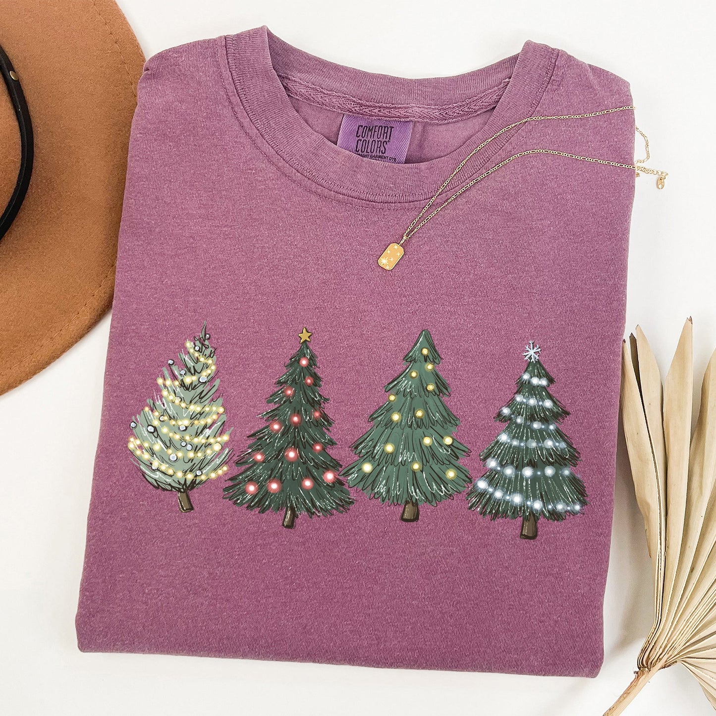 Christmas Trees, Winter, Snow, Santa Tshirt Comfort Colors T-Shirt
