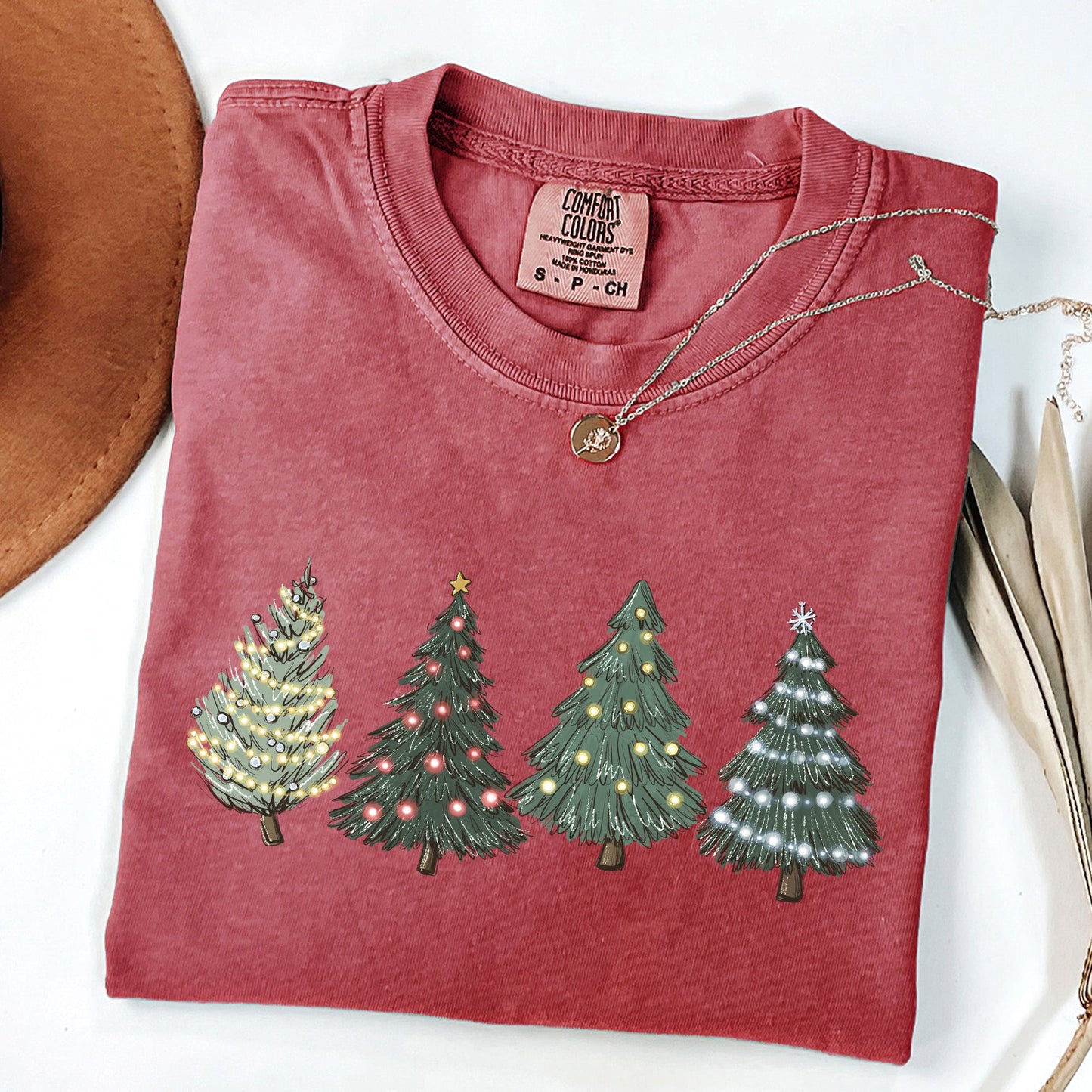 Christmas Trees, Winter, Snow, Santa Tshirt Comfort Colors T-Shirt