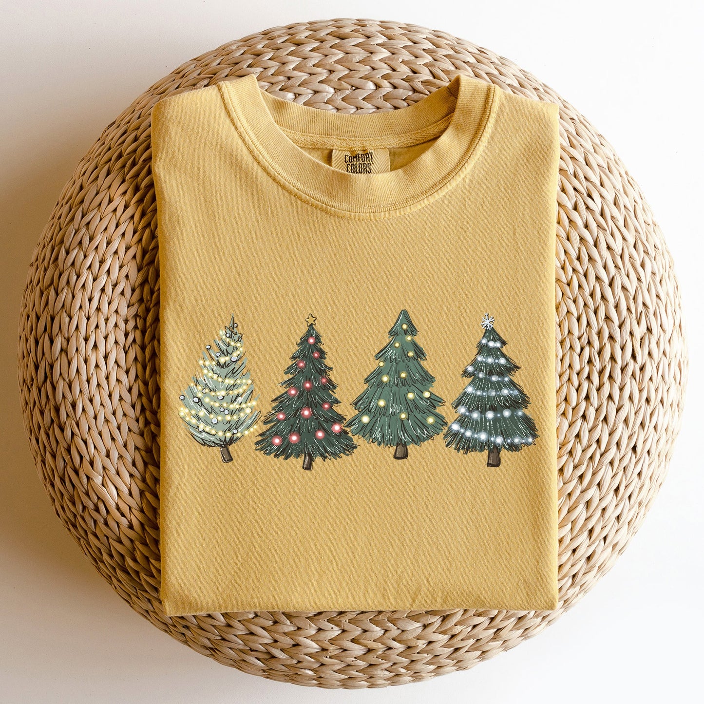 Christmas Trees, Winter, Snow, Santa Tshirt Comfort Colors T-Shirt