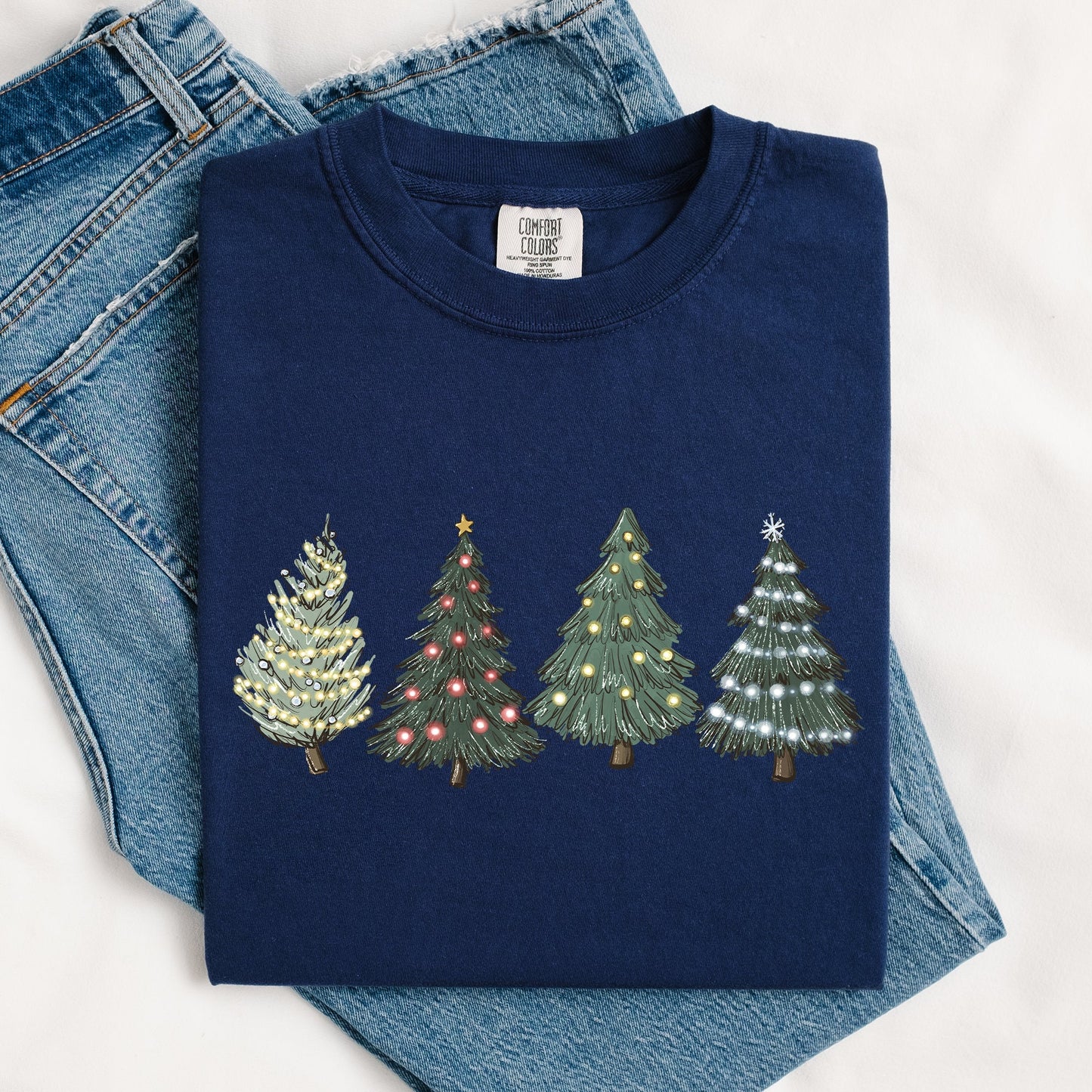 Christmas Trees, Winter, Snow, Santa Tshirt Comfort Colors T-Shirt