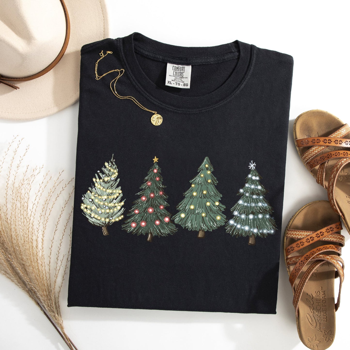 Christmas Trees, Winter, Snow, Santa Tshirt Comfort Colors T-Shirt