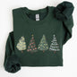 Christmas Trees, Winter, Snow, Santa Sweatshirt