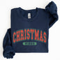 Christmas Vibes, Retro, Varsity, Santa, Snow, Xmas Sweatshirt