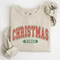 Christmas Vibes, Retro, Varsity, Santa, Snow, Xmas Sweatshirt