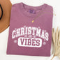 Christmas Vibes, Snowflakes, Retro, Varsity, Santa, Snow, Xmas Tshirt Comfort Colors T-Shirt