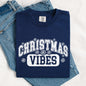 Christmas Vibes, Snowflakes, Retro, Varsity, Santa, Snow, Xmas Tshirt Comfort Colors T-Shirt