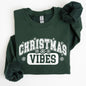 Christmas Vibes, Snowflakes, Retro, Varsity, Santa, Snow, Xmas Sweatshirt