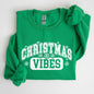 Christmas Vibes, Snowflakes, Retro, Varsity, Santa, Snow, Xmas Sweatshirt