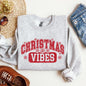 Christmas Vibes, Snowflakes, Retro, Varsity, Santa, Snow, Xmas Sweatshirt