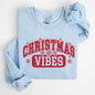 Christmas Vibes, Snowflakes, Retro, Varsity, Santa, Snow, Xmas Sweatshirt