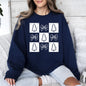 Christmas, Checkered, Bows, Tree, Minimalist, Vintage Sweatshirt
