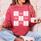 Christmas, Checkered, Bows, Tree, Minimalist, Vintage Sweatshirt