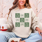 Christmas, Checkered, Bows, Tree, Minimalist, Vintage Sweatshirt