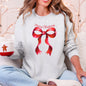 Christmas, Coquette Bow, Ribbon, Cute, Girly Sweatshirt