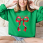 Christmas, Coquette Bow, Ribbon, Cute, Girly Sweatshirt