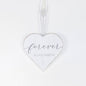 Christmas Ornament – Forever in Our Hearts Wood Heart Memorial Holiday Decor