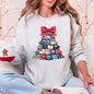 Christmas, Sewing, Faux Quilt, Cute, Santa Sweatshirt