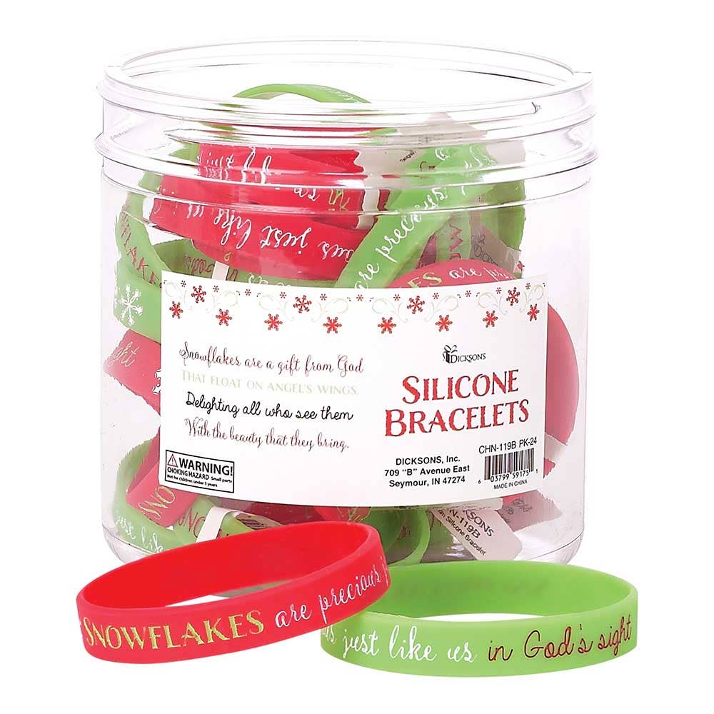 Christmas Silicone Bracelets – Snowflakes are Precious Holiday Stocking Stuffer