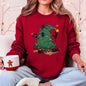 Christmas Tree, Naughty Cats, Funny, Santa Sweatshirt