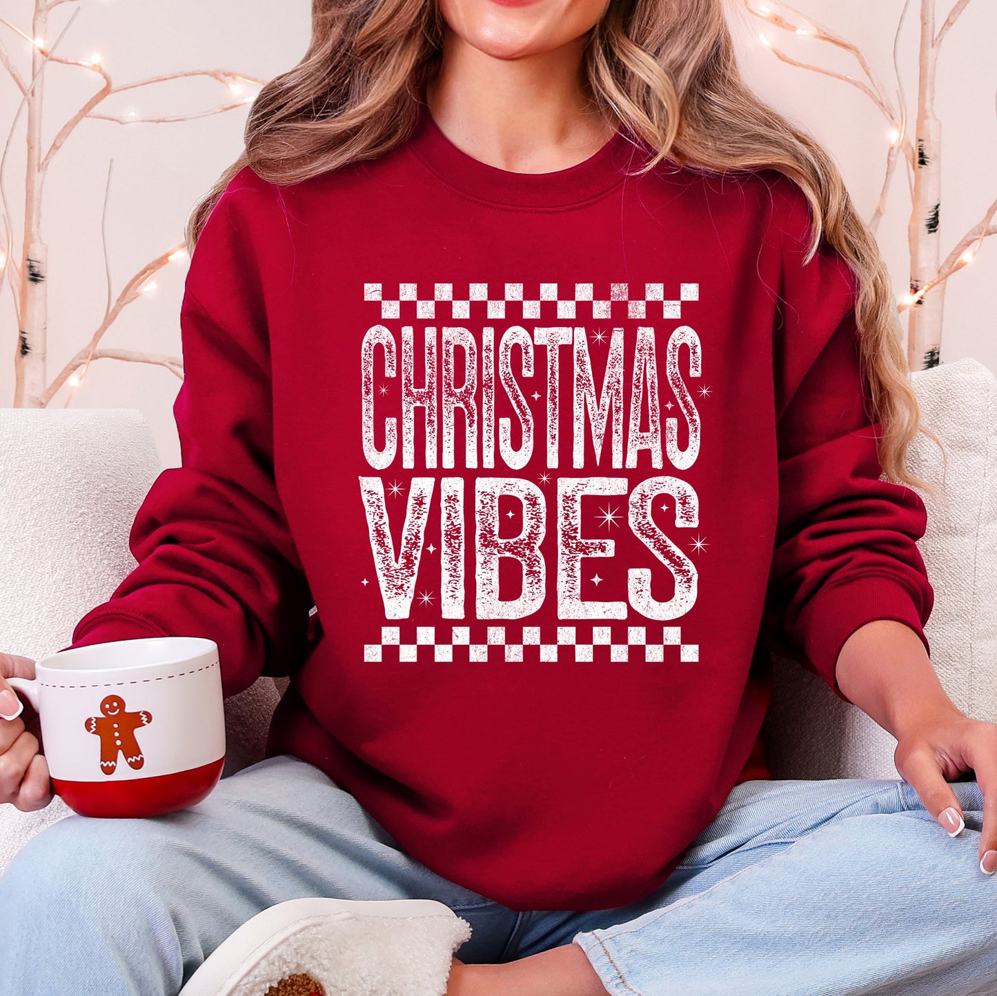 Christmas Vibes, Retro, Vintage Sweatshirt