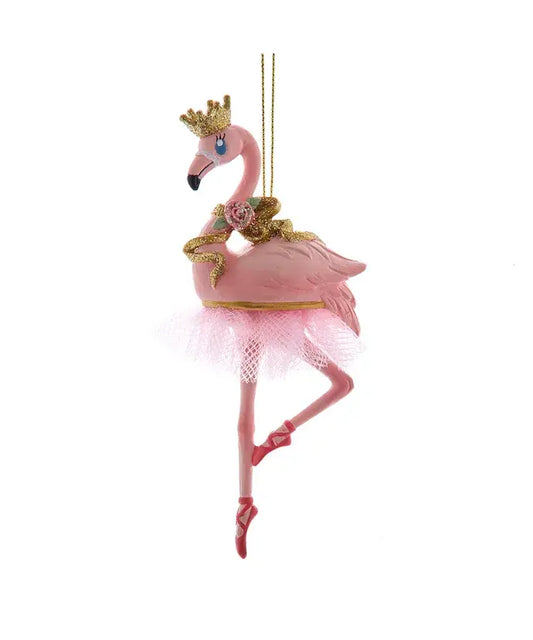 Christmas Ornament - Coastal Pink Ballet Flamingo Holiday Decor