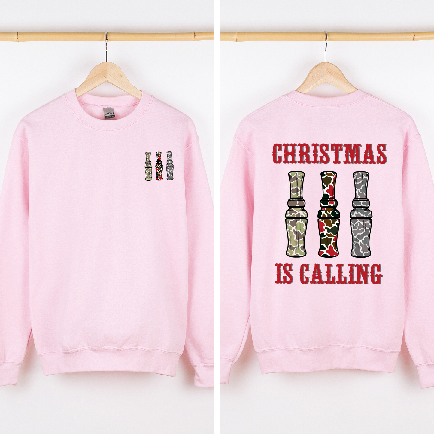 Christmas is Calling, Duck Season, Hunting, Front and Back Sweatshirt