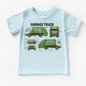 Garbage Truck Blueprints Shirt - Fun Garbage Truck Tee