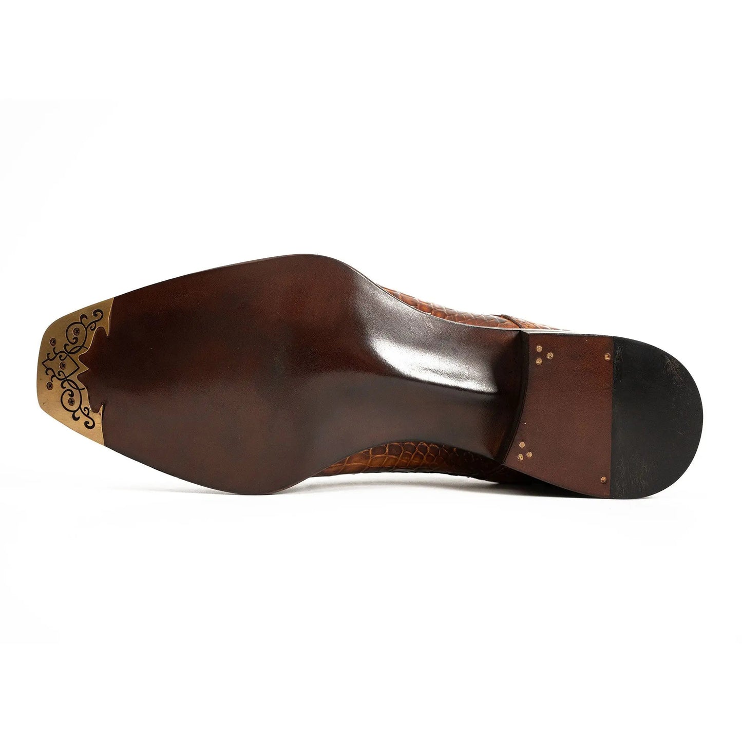Classic Brown Crocodile Norwegian Derby Shoes