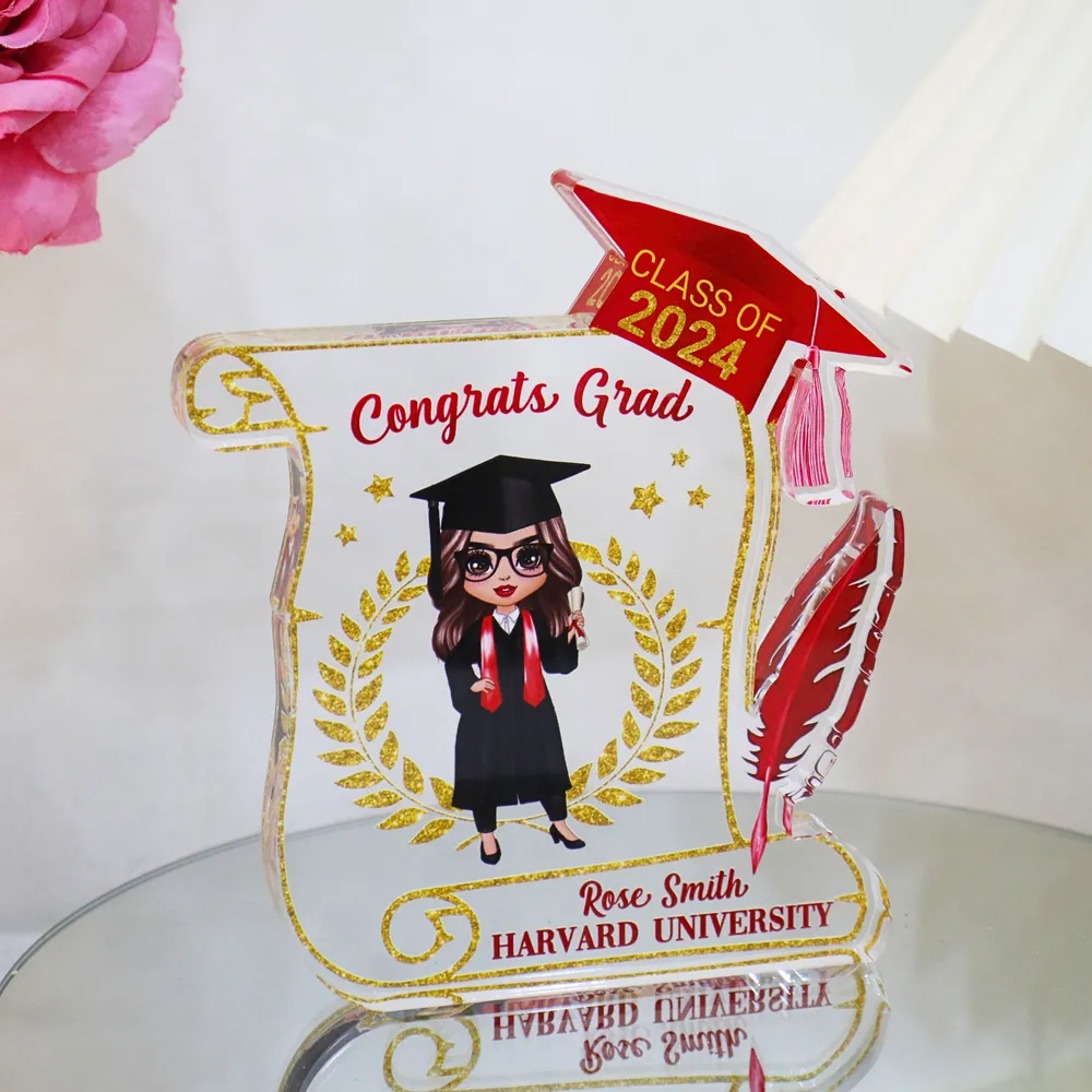 Class of 2025 Graduation - Personalized Acrylic Plaque Custom Shape - Gift For Her, Daughter, Grad Ceremony, Commencement