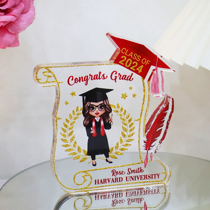 Class of 2025 Graduation - Personalized Acrylic Plaque Custom Shape - Gift For Her, Daughter, Grad Ceremony, Commencement