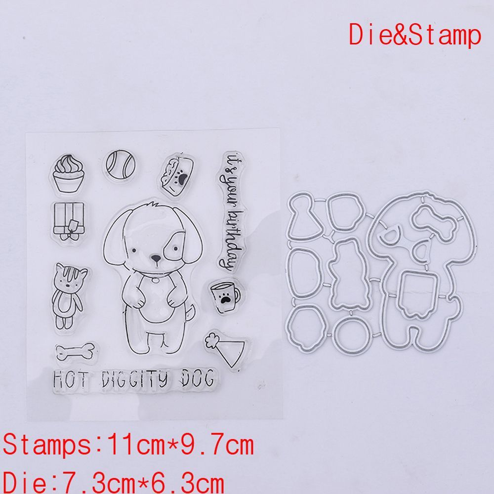 Clear DIY Dog Metal Cutting Dies Stencils