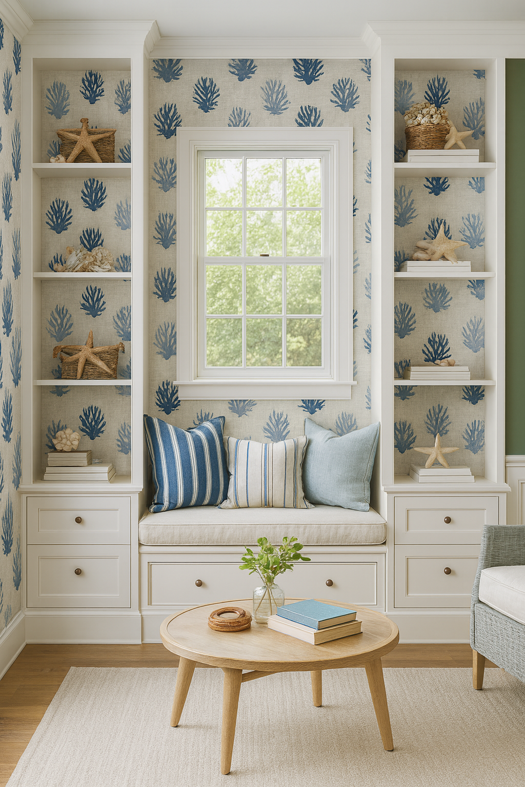 Faded Coral Press Wallpaper