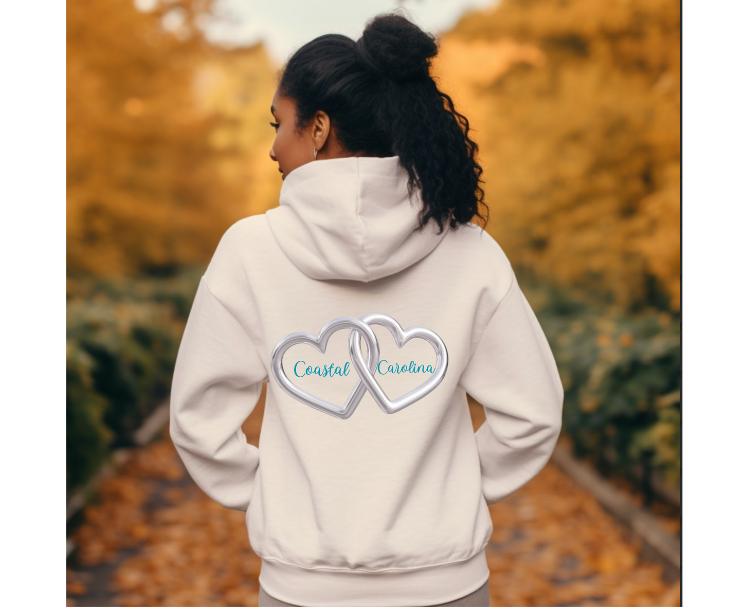 Customizable: Silver Interlocking Heart Hoodie