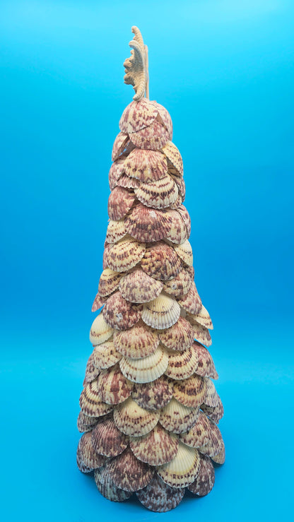 18" Scallop Shell Christmas Tree with Starfish Topper