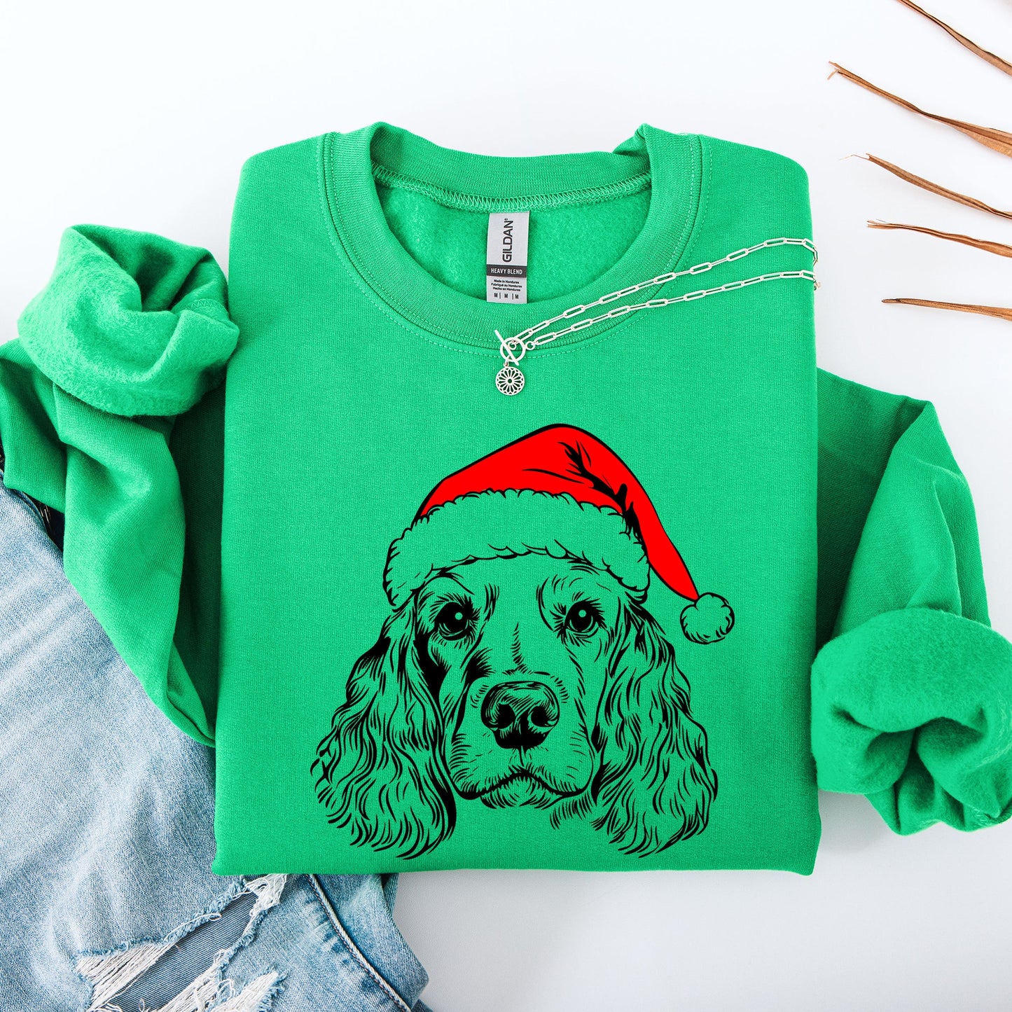 Cocker Spaniel, Santa, Dog, Christmas, Dog Lover, Pet Sweatshirt