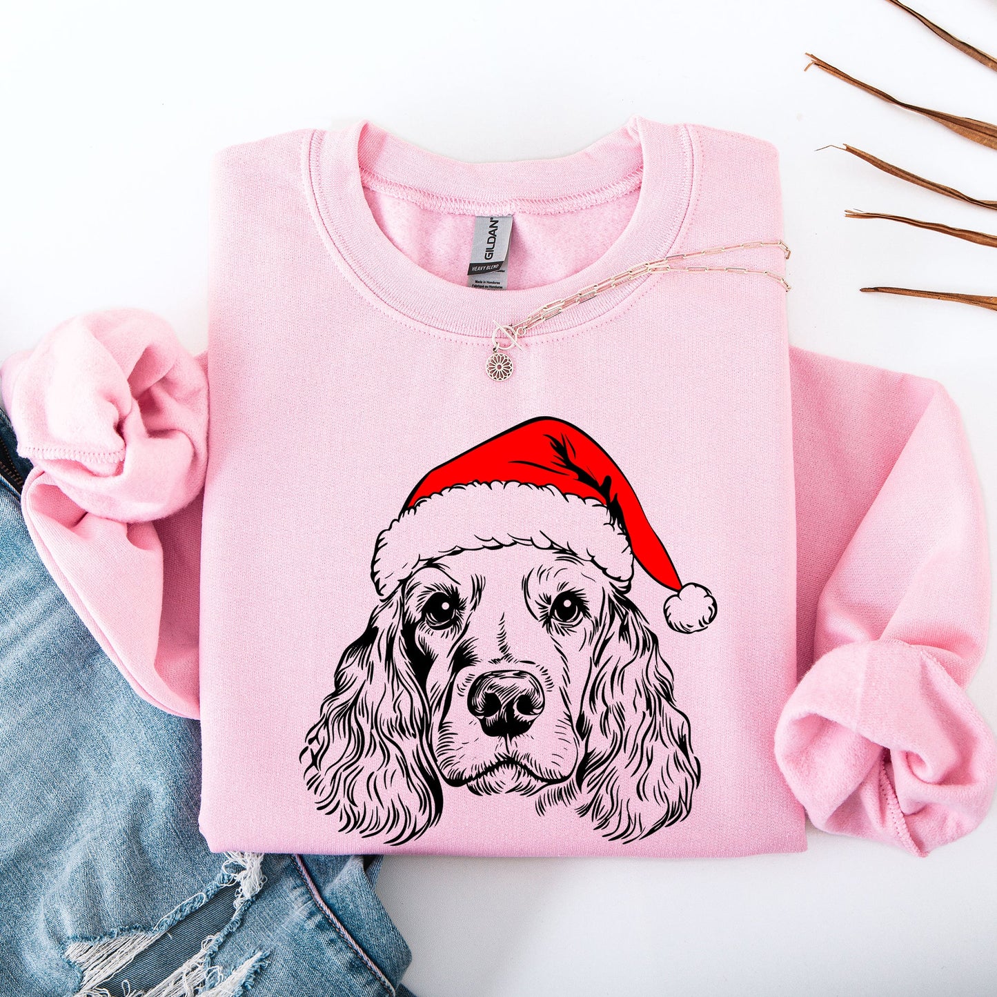 Cocker Spaniel, Santa, Dog, Christmas, Dog Lover, Pet Sweatshirt