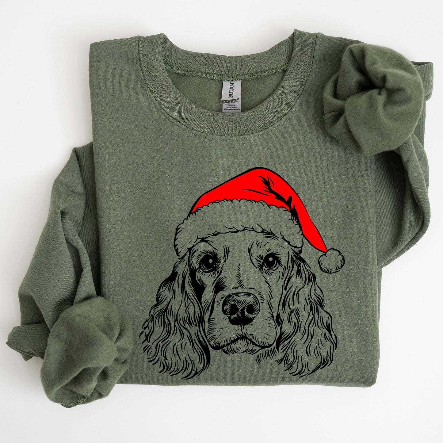 Cocker Spaniel, Santa, Dog, Christmas, Dog Lover, Pet Sweatshirt
