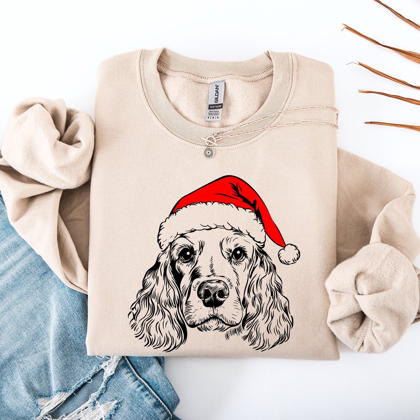 Cocker Spaniel, Santa, Dog, Christmas, Dog Lover, Pet Sweatshirt