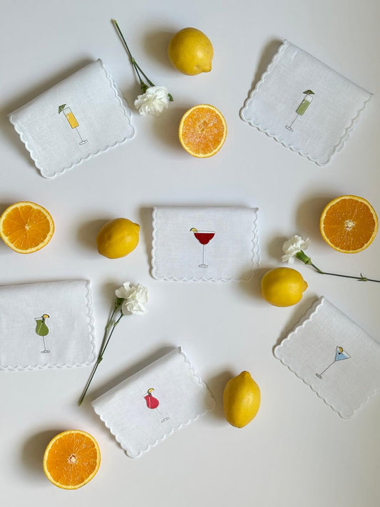 Embroidered Cocktail Napkin (Set of 6)
