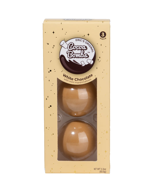 3 Pack White Chocolate Cocoa Bombs