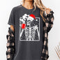 Coffee Lover Santa Skeleton, Christmas, Snow, Winter, Xmas Tshirt Comfort Colors T-Shirt