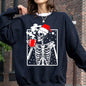 Coffee Lover Santa Skeleton, Christmas, Snow, Winter, Xmas Sweatshirt