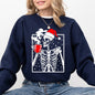 Coffee Lover Santa Skeleton, Christmas, Snow, Winter, Xmas Sweatshirt