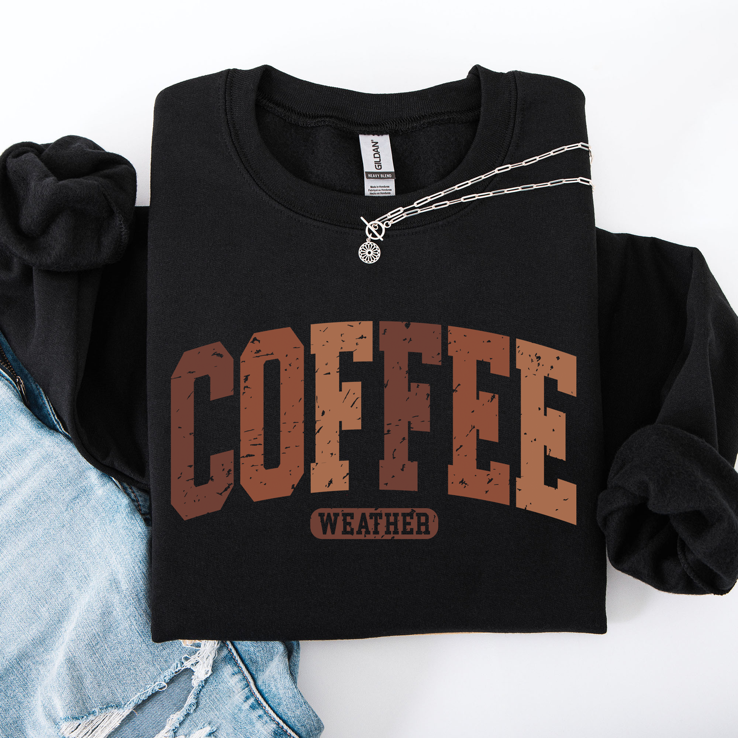 Coffee Weather, Pumpkin, Autumn, Fall Sweatshirt