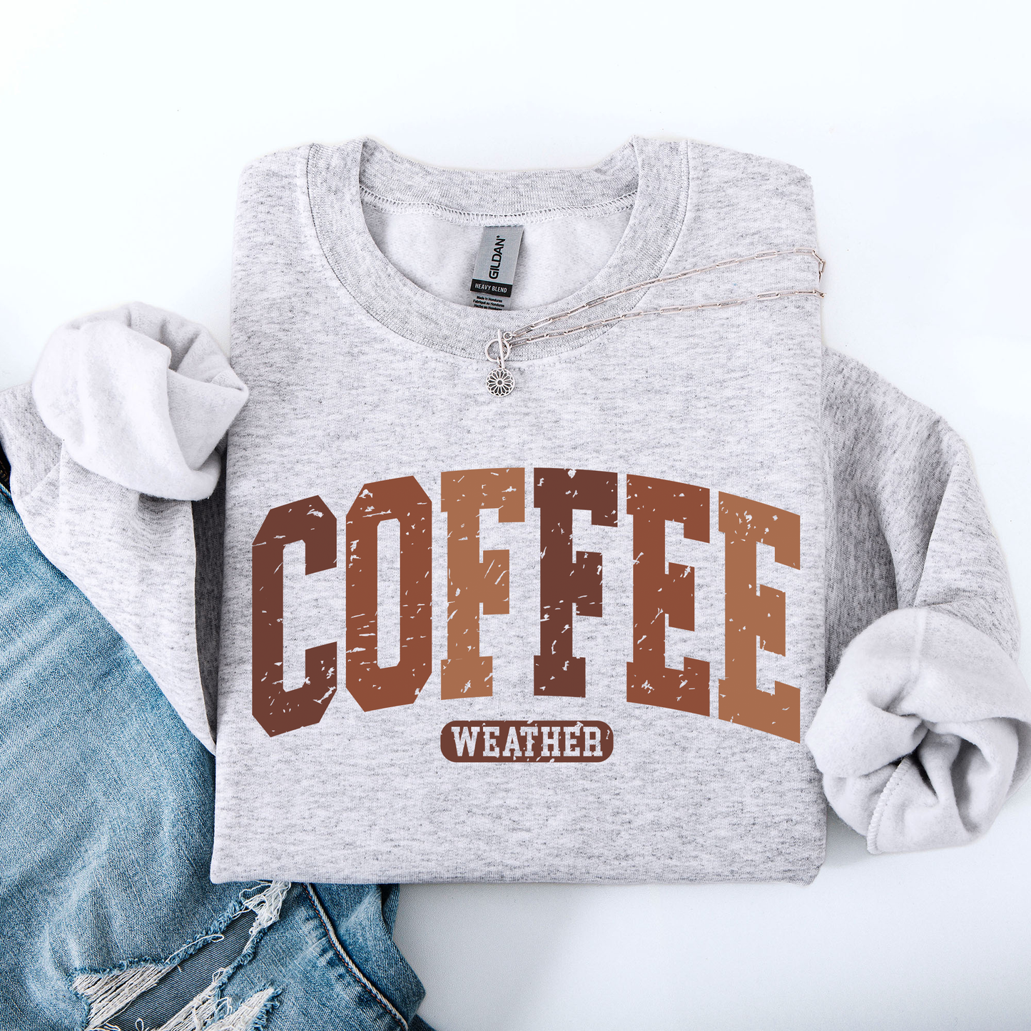Coffee Weather, Pumpkin, Autumn, Fall Sweatshirt