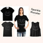 Rhinestone Sparkle Monster Tee Shirt Crew Neck, V Neck, Tank Top