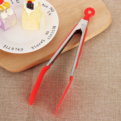Color Rando!!!1PC Nylon Stainless Steel BBQ Tongs