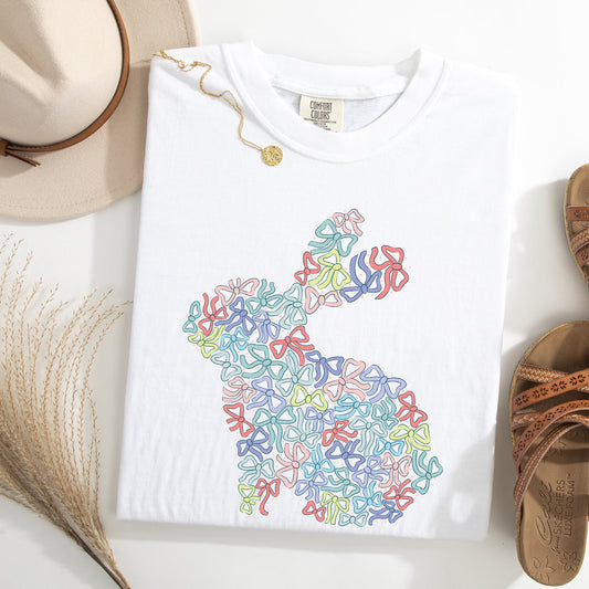Colorful Bows, Easter, Bunny, Jesus, Rabbit, Holiday Tshirt Comfort Colors T-Shirt