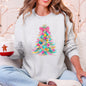 Colorful Christmas Tree, Pastels, Retro Sweatshirt