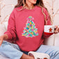 Colorful Christmas Tree, Pastels, Retro Sweatshirt
